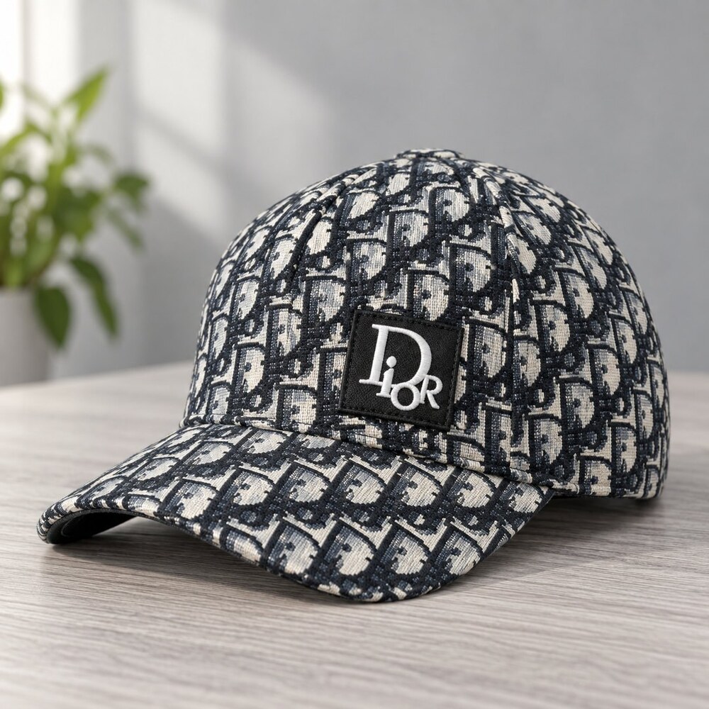 Dior Oblique Logo Patch Cap - Picture 4 of 6